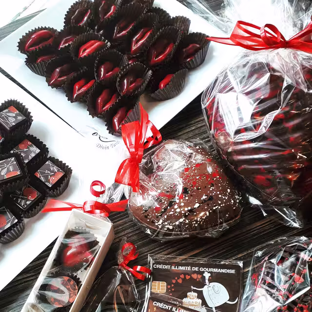 Chocolats de St-Valentin&nbsp;&nbsp;&nbsp;&copy; Bistro-Chocolaterie Le Divin Tandem Inc.