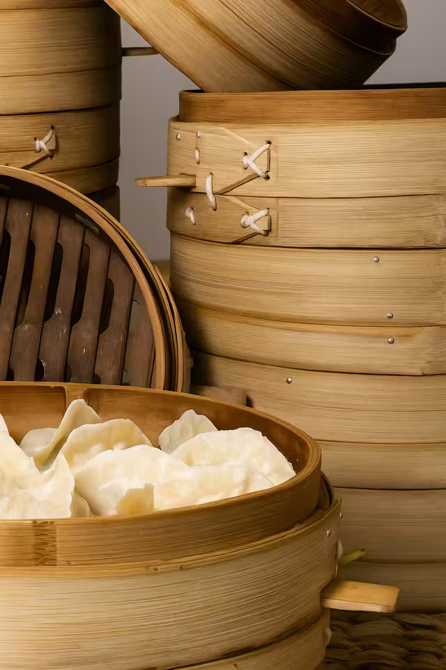 Qing Hua Ravioli Chinois - Paniers vapeur&nbsp;&nbsp;&nbsp;&copy; Qing Hua Dumpling