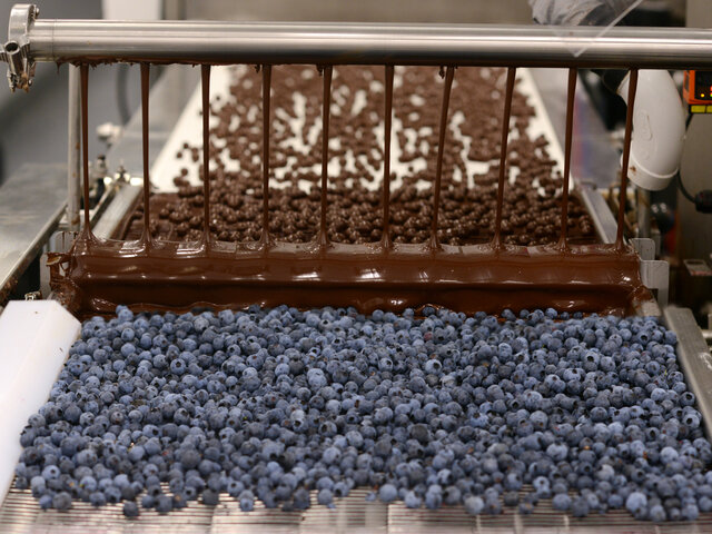 Bleuets enrobés de chocolats&nbsp;&nbsp;&nbsp;&copy; La Chocolaterie des Pères de Mistassini
